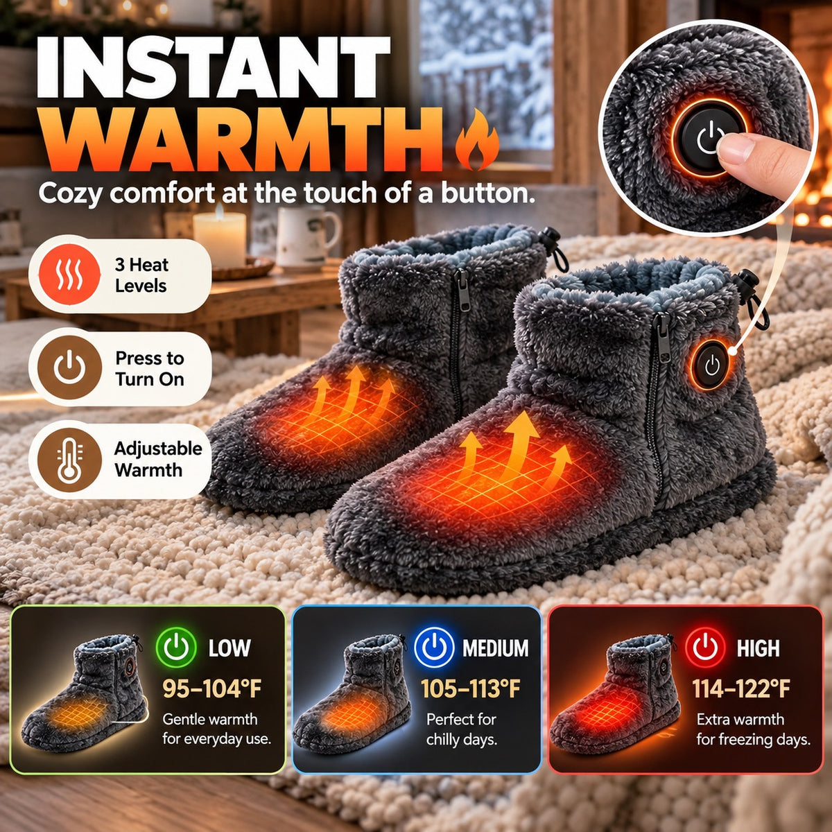 WarmStep Heated Slippers